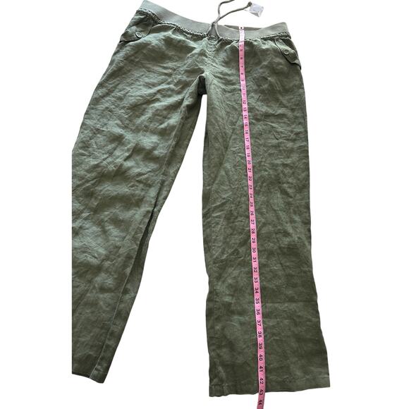 London Jeans NWT - Wide Leg Green Linen Pants pockets - Extra - Picture 8 of 8